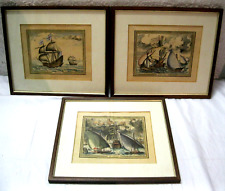 3 alte Stiche coloriert Bilder