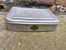 alte Alu Stanzila Deckel Für Brotbüchse DDR Brotdose Büchse Aluminium Vintage 