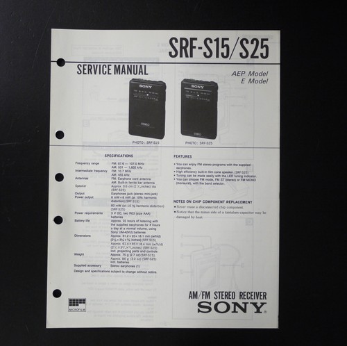 Original sony srf s15 s25 - original,