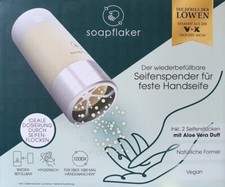 Soapflaker Seifenspender für feste Handseife wiederbefüllbar inkl  2 Stück Seife