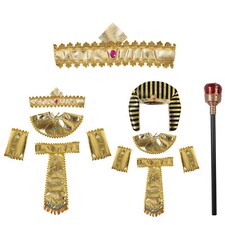 Erwachsene Ägyptisches Kostüm Karneval Pharao Cosplay Halloween Klassisch Gold