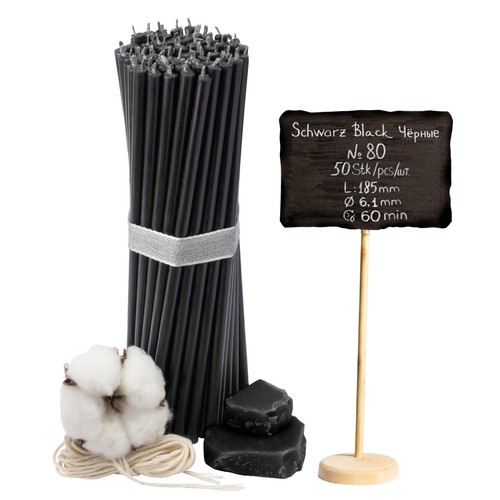 Schwarze bienenwachskerzen - schwarze,