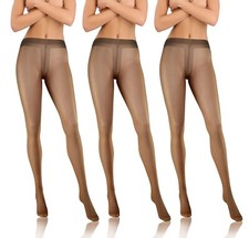 Strumpfhosen Damen Transparent 3er Pack Den 8 Glatte Feinstrumpfhose