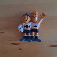Tip und Tap Fußballmaskottchen WM 1974 ca. 9,5cm.