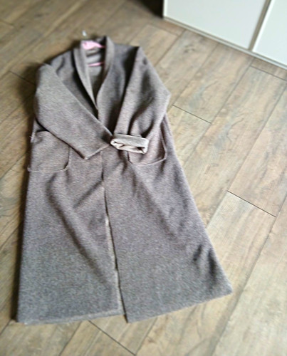 Damen mantel lang - lang, braun