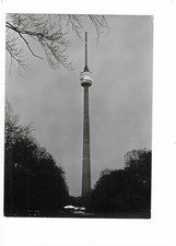 N1086 AK Stuttgart Fernsehturm bei Nacht ungelaufen ca. 1950-70