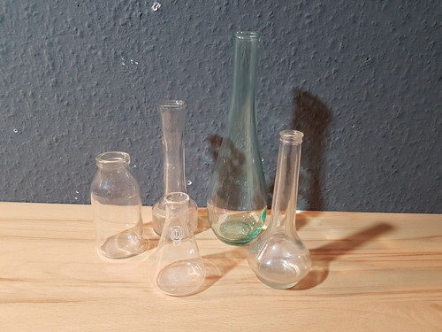 5er set glasvasen klar - 5er,