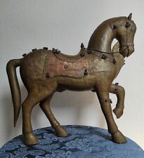 PFERD Skulptur antik groß Rajasthan Indien Kunsthandwerk makelloser Zustand 