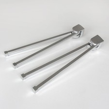 2x Doppel-Handtuchhalter Chrom