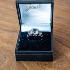 Grüner Amethyst-Silberring