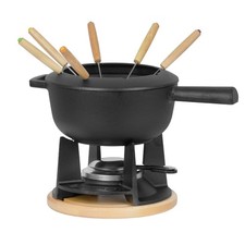 Mahlzeit 13-teiliges Gusseisen Fondue Set, 6 Personen, 2 L, preseasoned *B-Ware*