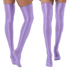 De Damen Öl Socken Kniestrümpfe Wet Look Overknee Strümpfe Party Clubwear 