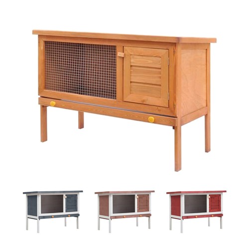 Kaninchenstall mit ebene - mit,