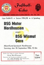 30.9.84 Motor Nordhausen-Wismut Gera