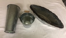 3 Zink Blumentopf  Übertopf Vintage Nostalgie Perforiert Ornament Gartendeko