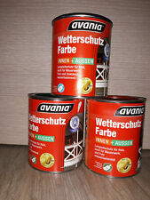Avania Wetterschutz-Farbe Deckfarbe Holzfarbe Farbe 0,75L (3)