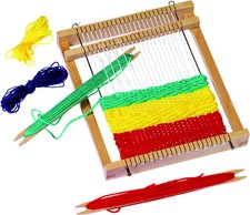 WEBRAHMEN Holzwebrahmen 6 teilig aus Holz Weben Kinderwebrahmen für Kinder NEU
