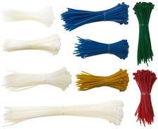 1000 x Kabelbinder Sortiment farbig L100 150 200 300 mm weiss,grün,blau,gelb,rot