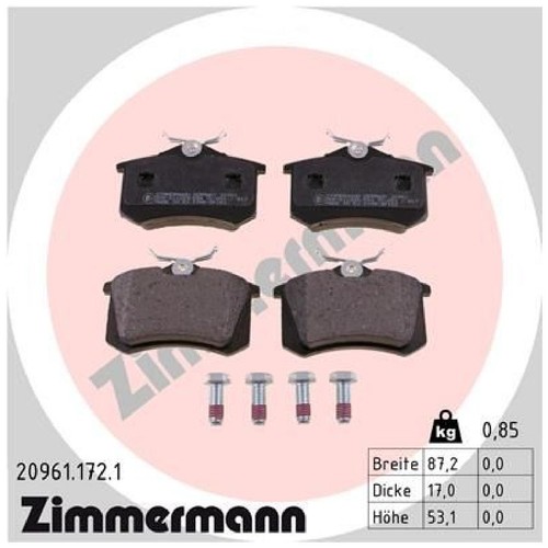 Zimmermann bremsbelagsatz - zimmermann,