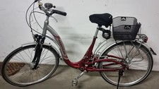 Herkules "Zona Blue" Damen City Bike  28"  rot/silber, viel Sonderzubehör