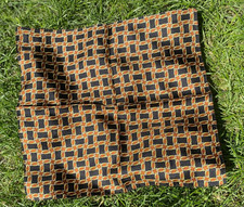 Fendi Seidentuch Einstecktuch Mehrfarbig Gürtel Muster  31x31 cm