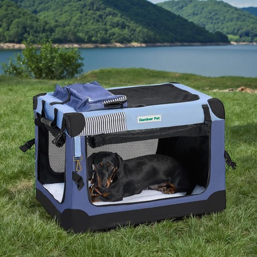 Hundebox faltbar blau - hundebox,