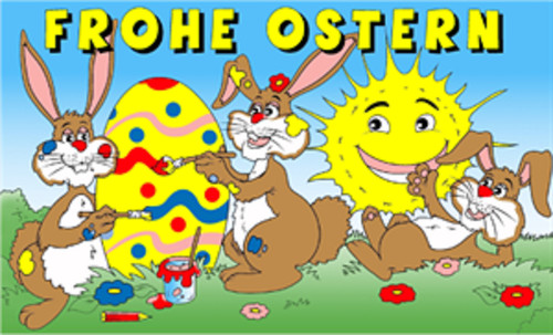 Fahne flagge frohe - frohe, ostern