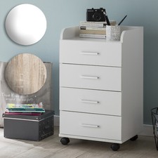 FineBuy Rollcontainer 70,5 cm Standcontainer Bürocontainer mit Rollen Modern