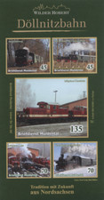Briefdienst Muldental 2014 Block "Döllnitzbahn II" Eisenbahn Dampfloks ** MNH