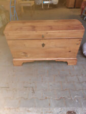 WUNDERSCHÖNE ANTIKE GROSSE WEICHHOLZ RUNDDECKELTRUHE / EINE ECHTE RARITÄT /