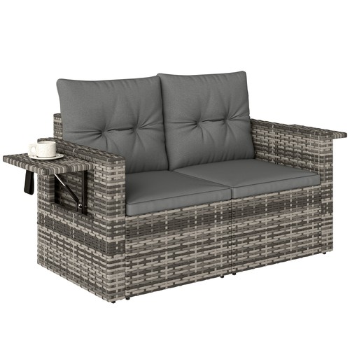 Sitzer rattansofa mit kissen - rattansofa,