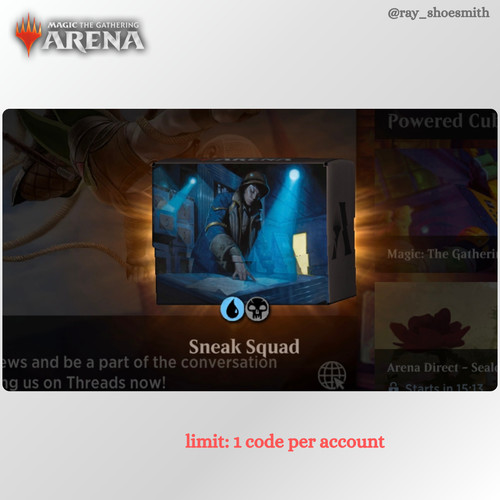 Magic arena code - magic, sneak