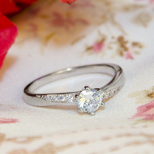 Rund diamant solitär - kt,
