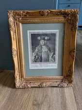 Barock Kupferstich Kaiser Franz I v. Österreich von Schmittner im  Prunkrahmen