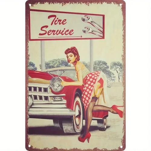 Blechschild reifenservice tire - reifenservice,