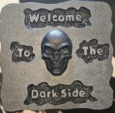 Bild Totenkopf 3D Acryl Welcome To The Dark Side Steinoptik Wikinger