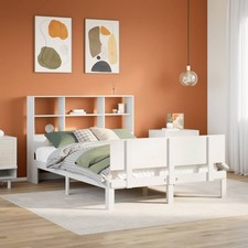 Massivholzbett Bettgestell Singlebett Doppelbett mit Regal ohne Matratze Kiefer
