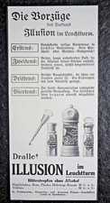 Illusion Dralle im Leuchtturm , Die Vorzüge ..., Alte Reklame , 1915 , (A21)