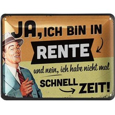 Retro blechschild ruhestand - retro,