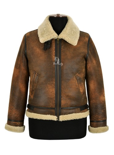 Herren lammfelljacke dark - b3,