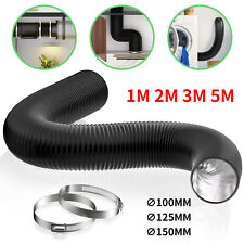Ø100/125/150mm Abluftschlauch Lüftungsschlauch Aluflexrohr PVC flexibel 1/2/3/5m