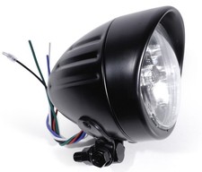 4" Scheinwerfer Schwarz Klarglas Mini klein für Harley-Davidson Universal ECE
