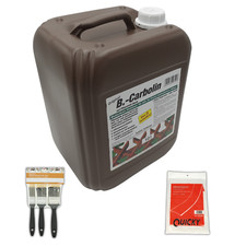 B.Carbolin 10 Liter inkl. kostenlosem 3er Pinsel-Set und 20 m² Abdeckplane