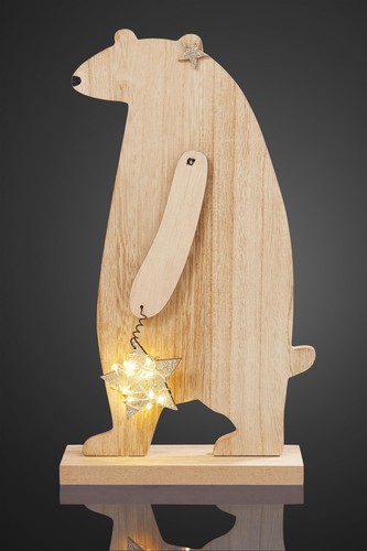 Led figur bär holz - figur,