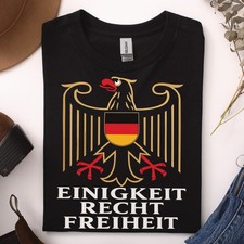 Deutschland Adler T-Shirt Einigkeit Recht Freiheit Schwarz-Rot-Gold Unisex Shirt