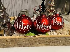 Personalisierte Weihnachtskugeln Mit Namen Weihnachtsdeko Adventskalender 8cm