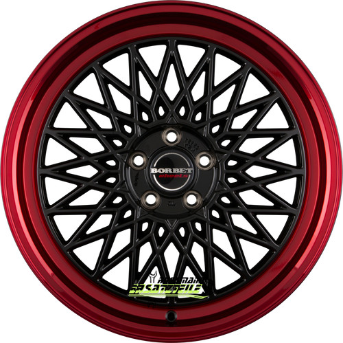 Borbet black rim red - 4x,