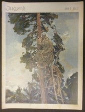 Orig. Zeitschrift - Jugend. Jahrgang 1915. Heft Nr. 8. Zahlreiche Abb. u. Holzst