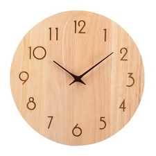 ACCSHINE Wanduhr Holz Eiche Ohne TickgeräUsche Lautlos 30cm Quarz Groß Einfach