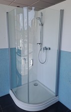 Hüppe Purano + Enjoy Pure Viertelkreis Duschwand Kombi Eckeinstieg - UVP 3.466 €